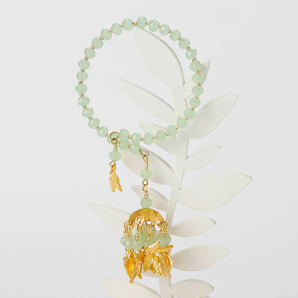 Alluring Semi Precious Stone Lumba Rakhi For Bhabhi