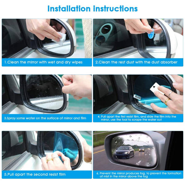 Anti Fog Film For Car Side Mirror - Single Piece