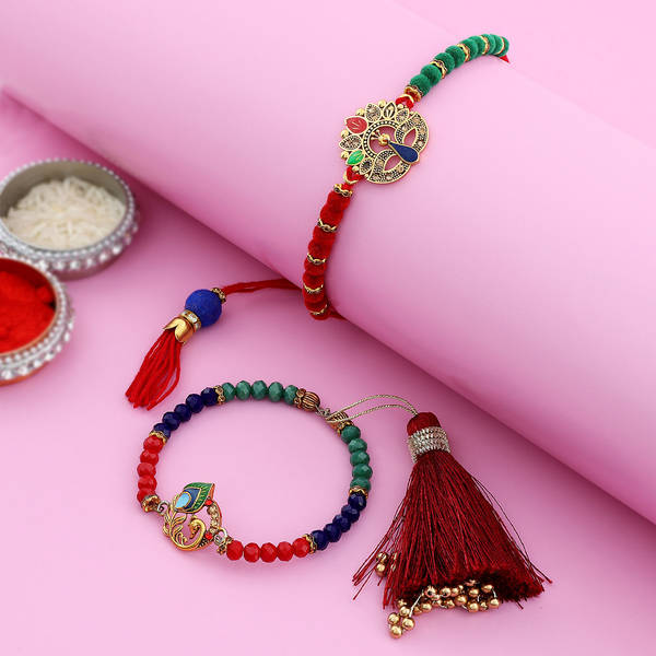 Antique Meena Bhaiya Bhabhi Rakhi