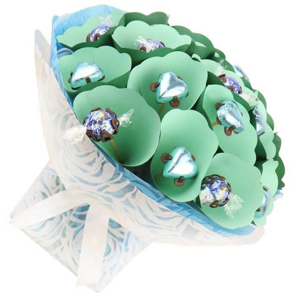 Aqua Lindt Chocolate Bouquet