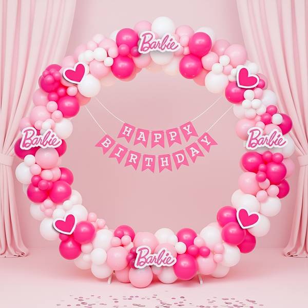 Barbie Magic Birthday Balloon Setup