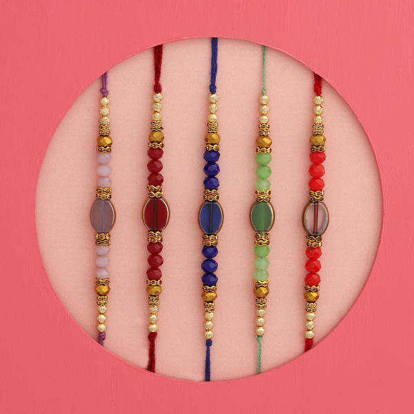 Bead It Up Set of 5 Semi Precious Stone Rakhis