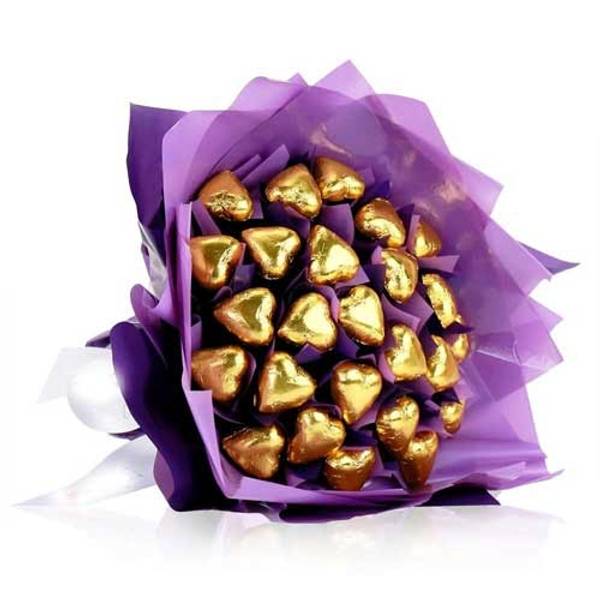 Belgian Chocolate Heart Bouquet For Christmas