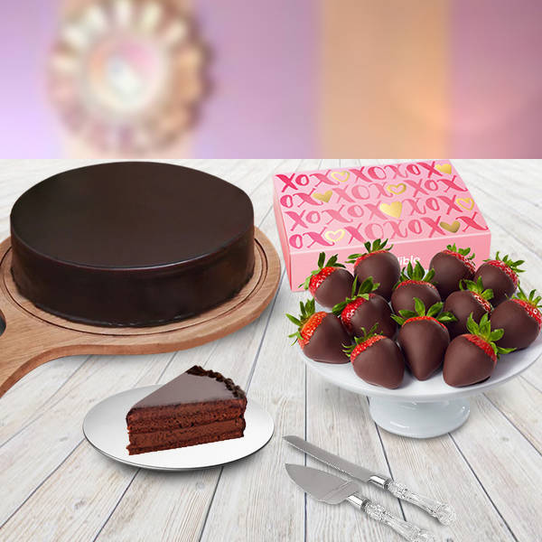 Berries + Chocolate Cake