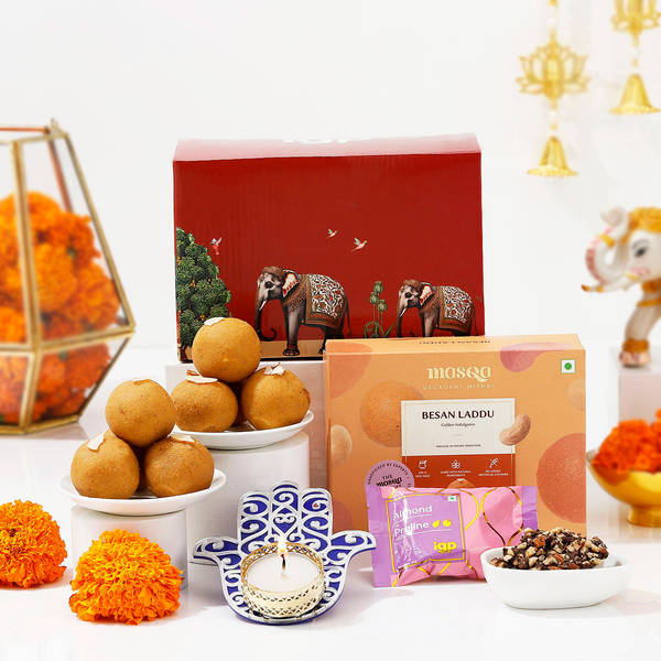 Besan laddoo Diwali hamper
