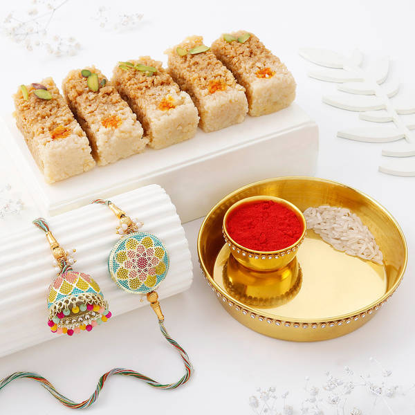 Bhaiya Bhabhi Rakhi With Milk Cake