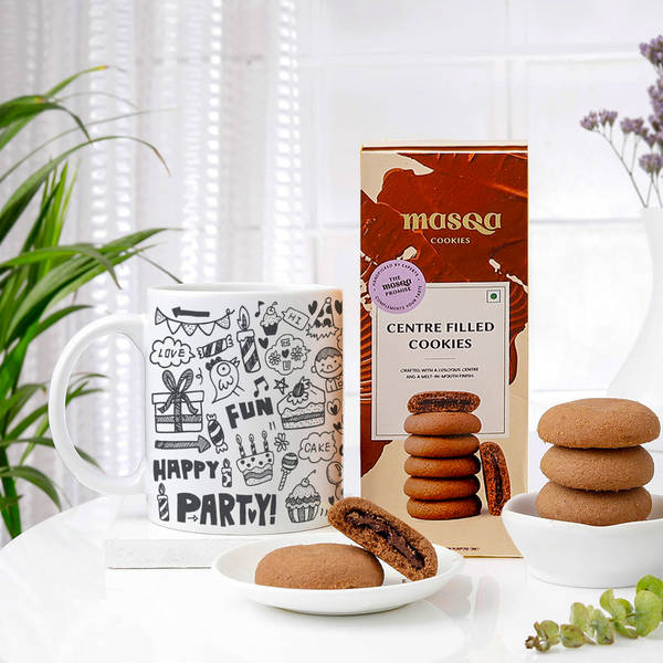 Birthday Bliss Personalized Mug With Cookies Combo