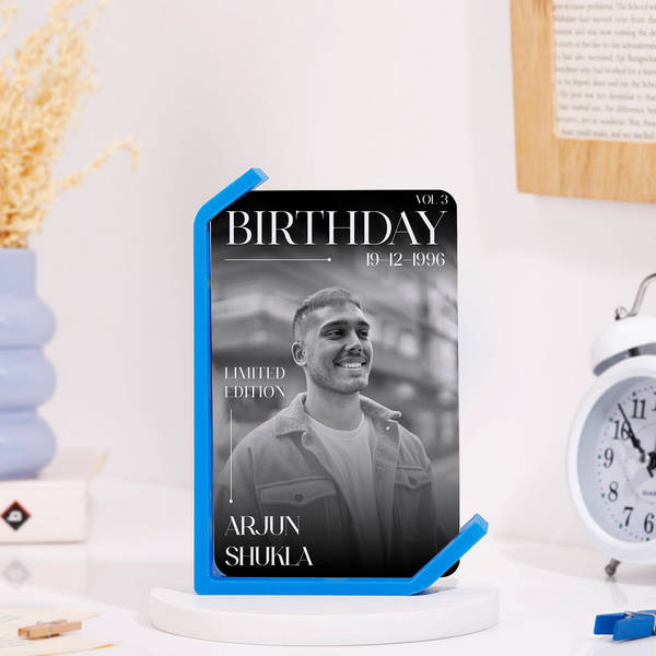 Birthday Cover Personalized Photo Frame Stand