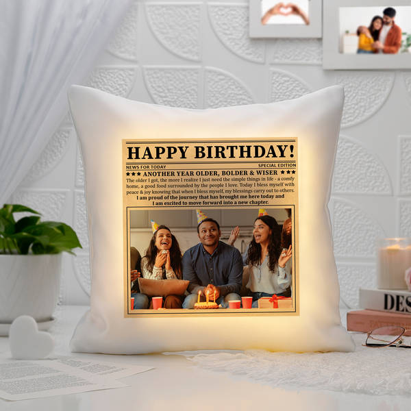 Birthday Glow Personalized LED Cushion