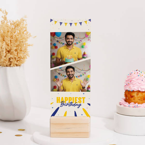 Birthday Memories Personalized Photo Wooden Stand