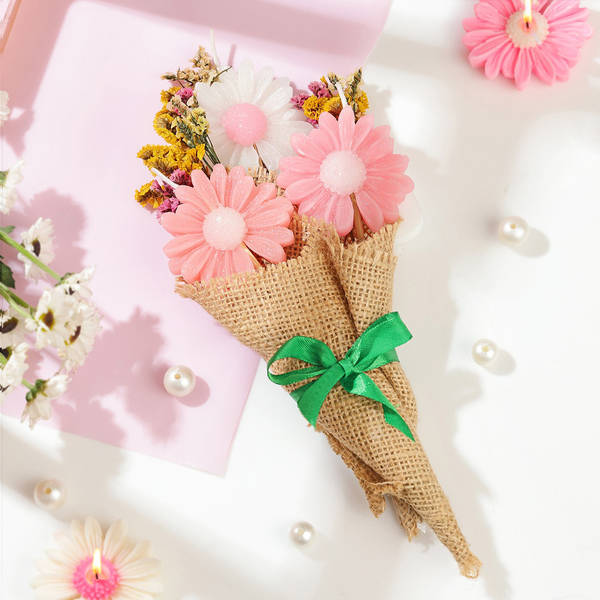 Blooming Daisy Candles - Set Of 3