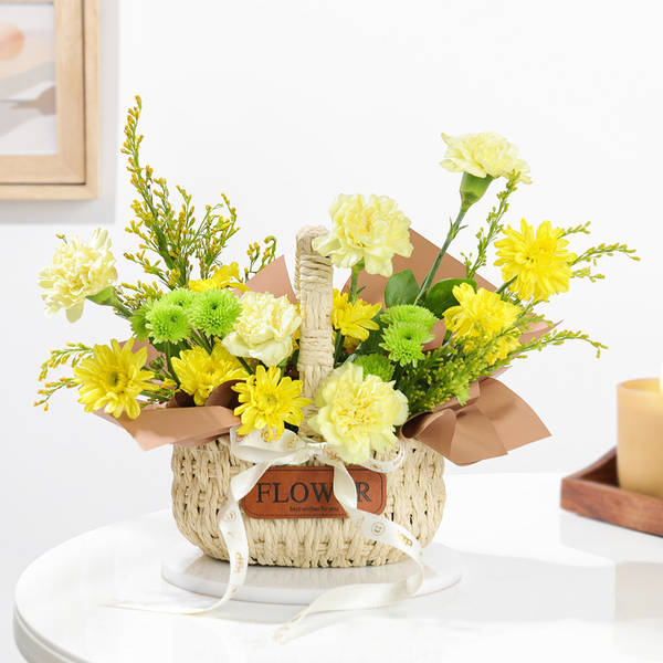 Blooming Tribute Basket Arrangement
