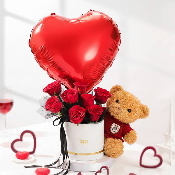Blooms And Cuddles Valentines Day Gift