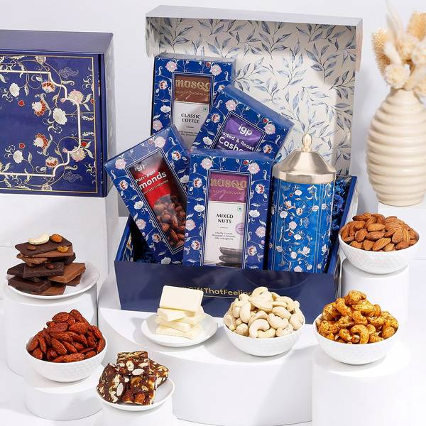 Blue Floral Flavoursome Delights Hamper