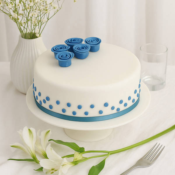 Blue Rose Cake
