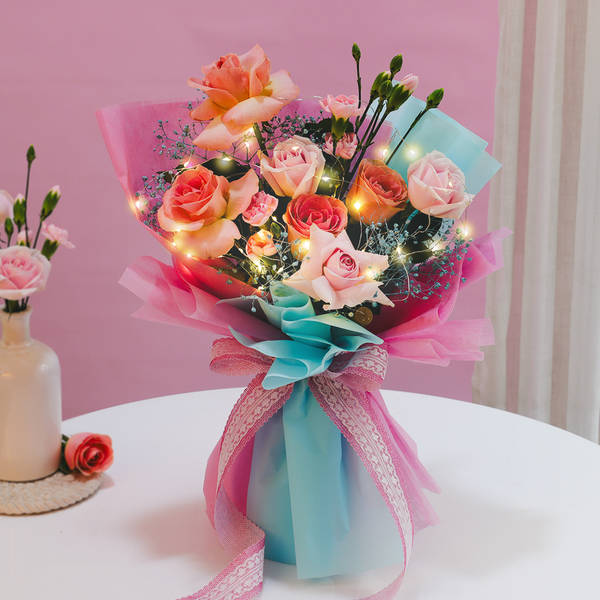 Blush Harmony Floral Light Bouquet