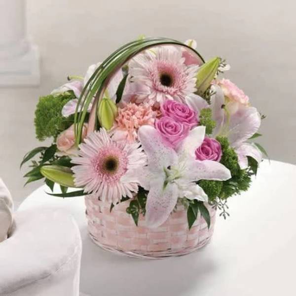 Blush Pink and White Flower Arrangement