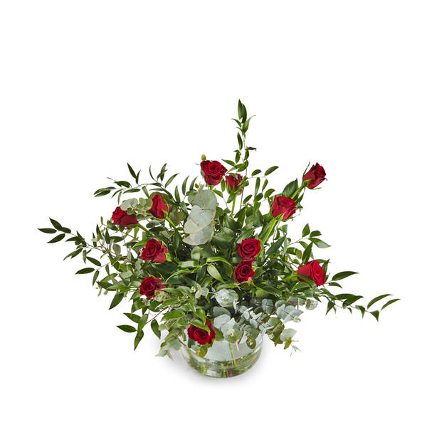 Bouquet with 12 red roses