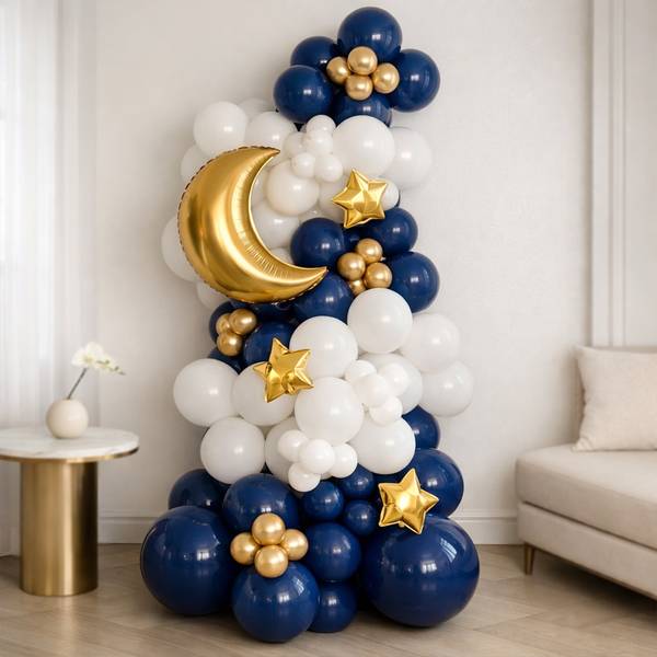 Celestial Crescent Moon Eid Balloon Decor