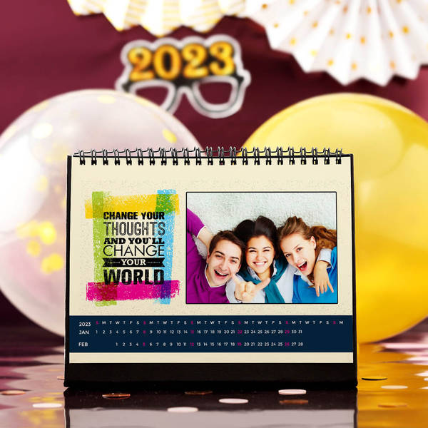 Change Your World Personalized Desk Calendar