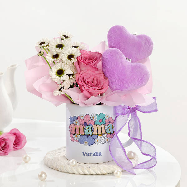 Charismatic Personalized Mother's Day Mug Arrangement