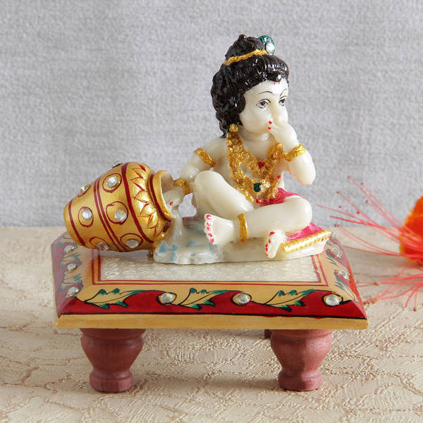 Charming Marble Krishna Idol