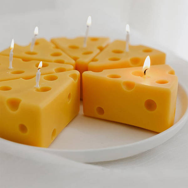 Cheese Shaped Candle - Single Piece