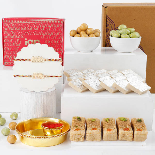 Chota Bhai Bada Bhai Rakhi And Sweet Hamper