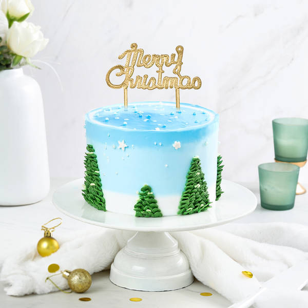Christmas Tree Cream Cake (1 Kg)