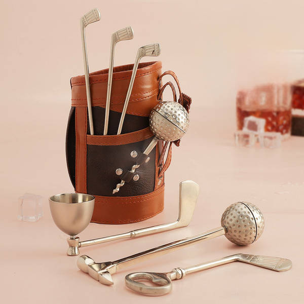 Classic Golf-Themed Wine Tool Set