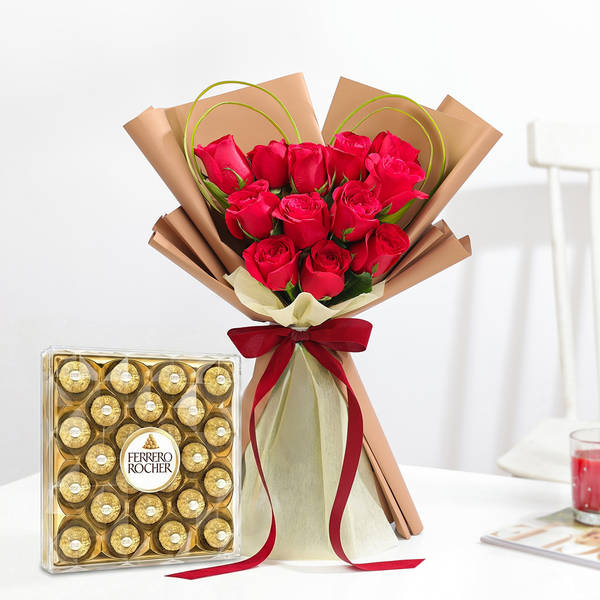 Classic Romance Red Rose Anniversary Bouquet