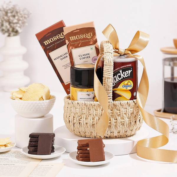 Coffee And Crunch Treats Basket