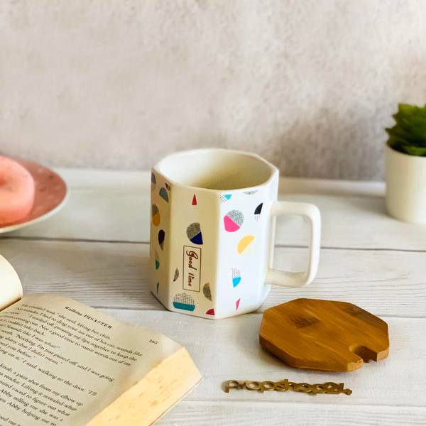 Coffee Mug Confetti Ceramic Single Piece