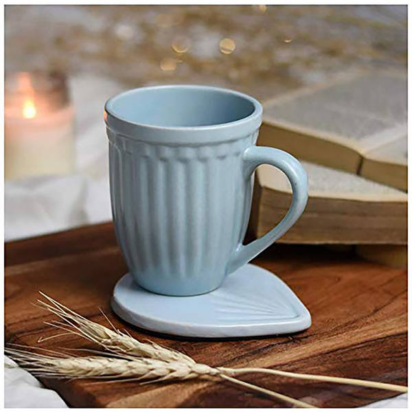 Coffee Mug - Grooved Vintage Look