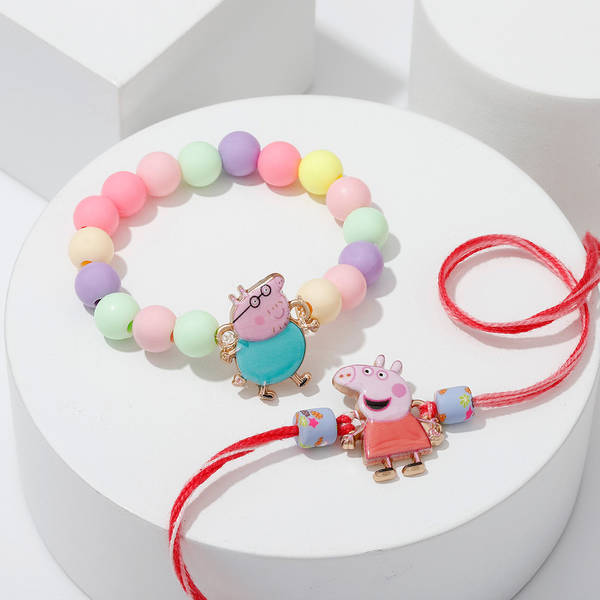 Colorful Cute Cartoon Kids Rakhi - Set Of 2