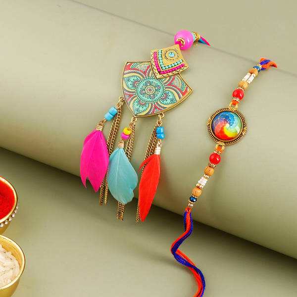 Colourful Mandala Bhaiya Bhabhi Rakhi