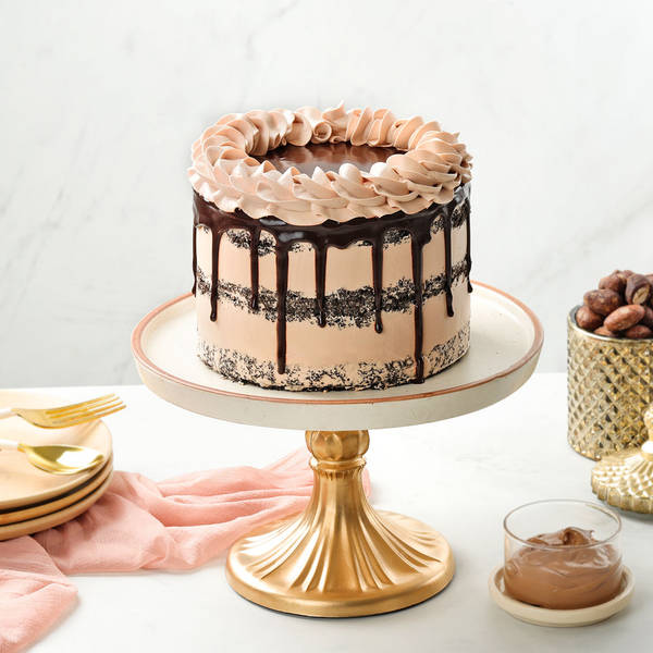 Creamy Chocolate Peanut Butter Cake Eggless (1 Kg)