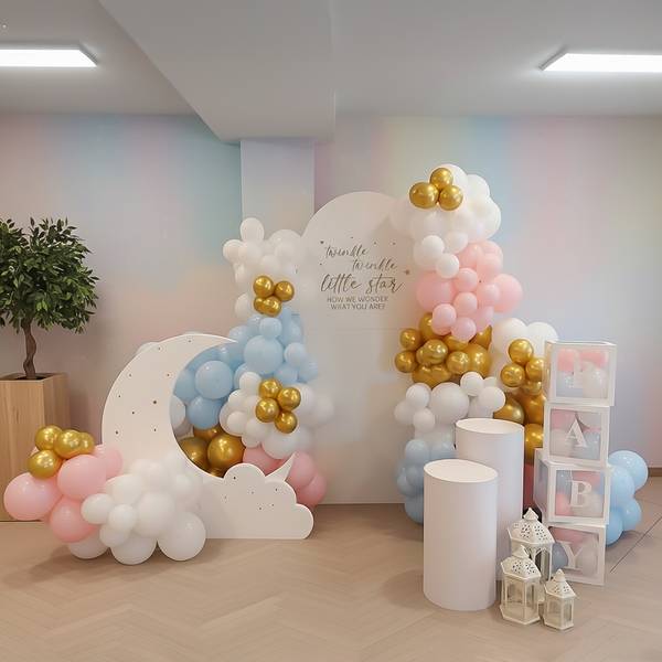 Crescent Moon & Star Party Decoration Setup