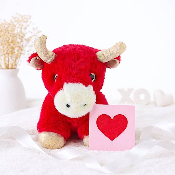 Cute Cow Plush Valentines Day Surprise