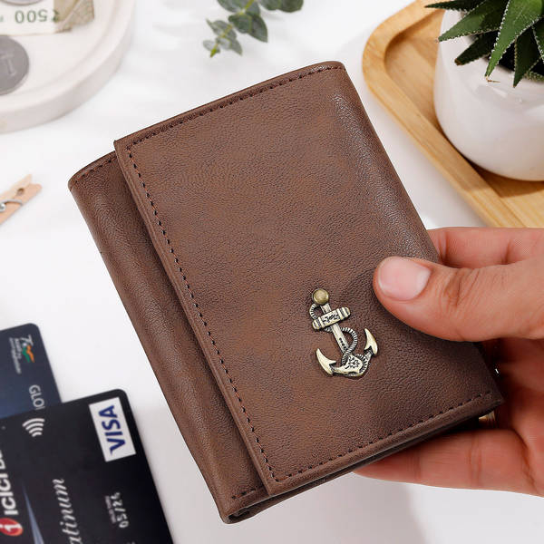 Dark Brown Anchor Wallet