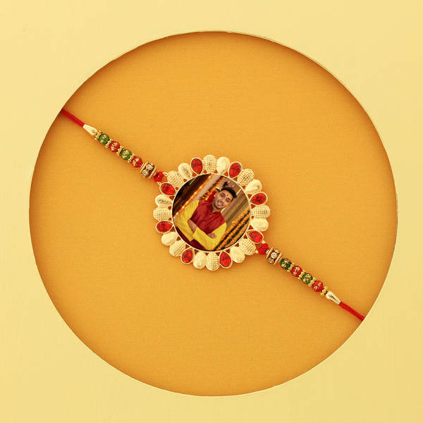 Dazzling Personalized Rakhi Designed with stones