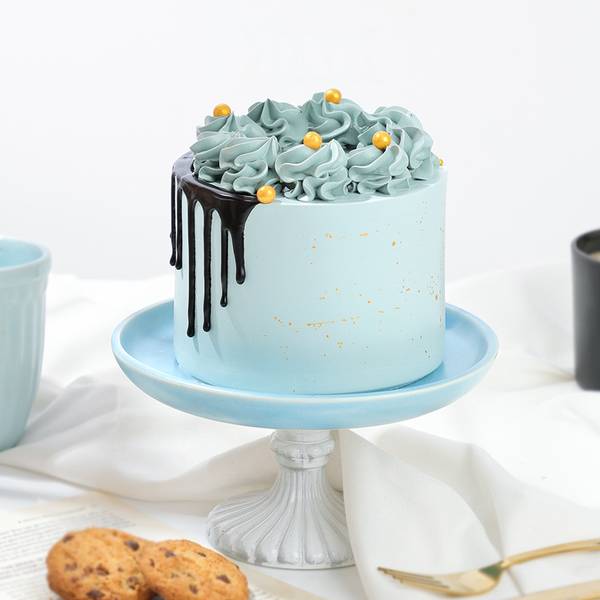 Decadent Blue Chocolate Drip Cake
