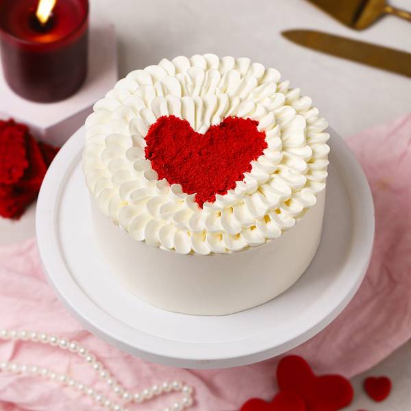 Delicious Heart Red Velvet Cake