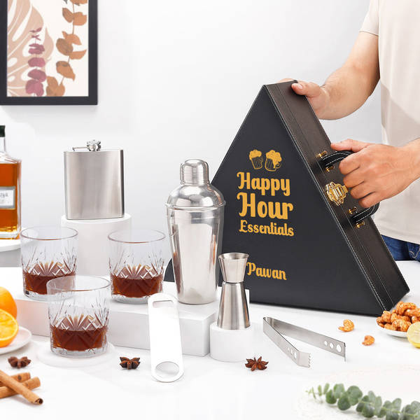 Deluxe Personalized Home Bar Set