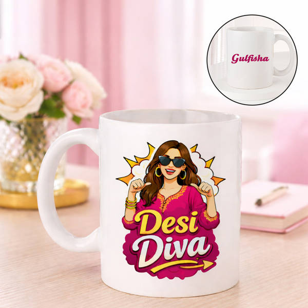 Desi Diva Personalized Women's Day Mug
