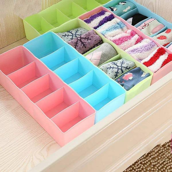 Drawer Organizer 5 Compartments SIngle Piece