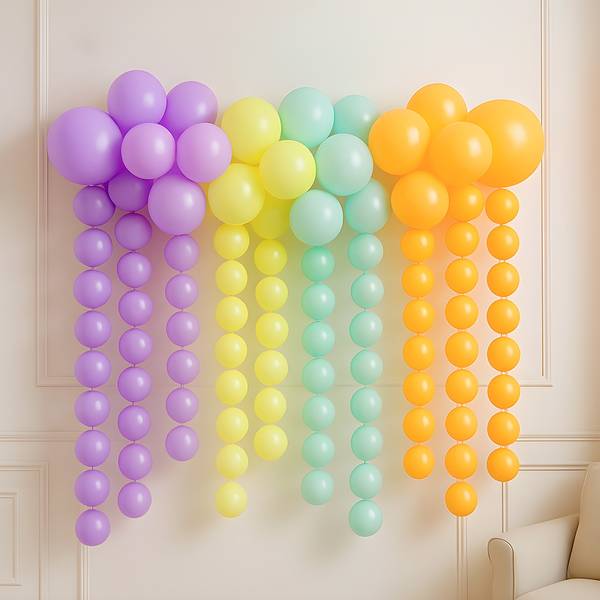 Dreamy Pastel Cloud Balloon Arrangement