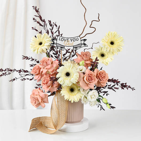 Earthy Elegance Father's Day Floral Arrangement