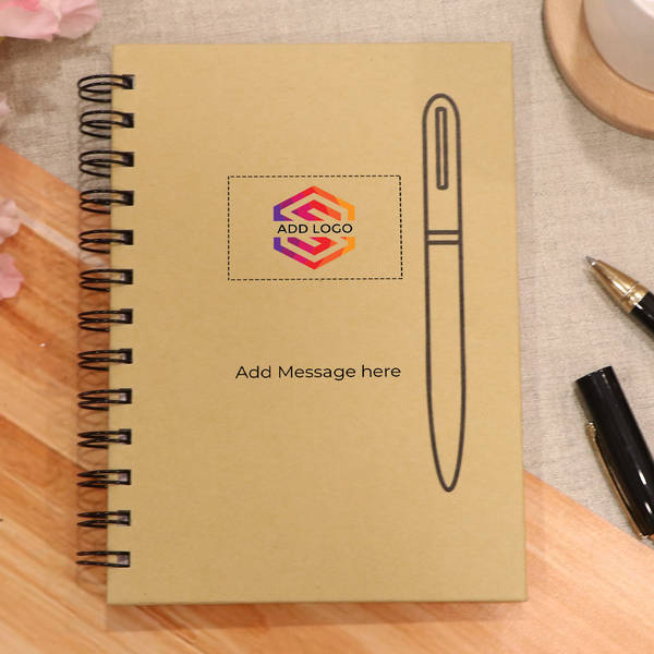 Eco Friendly Spiral Notebook - Customized with Logo and Message