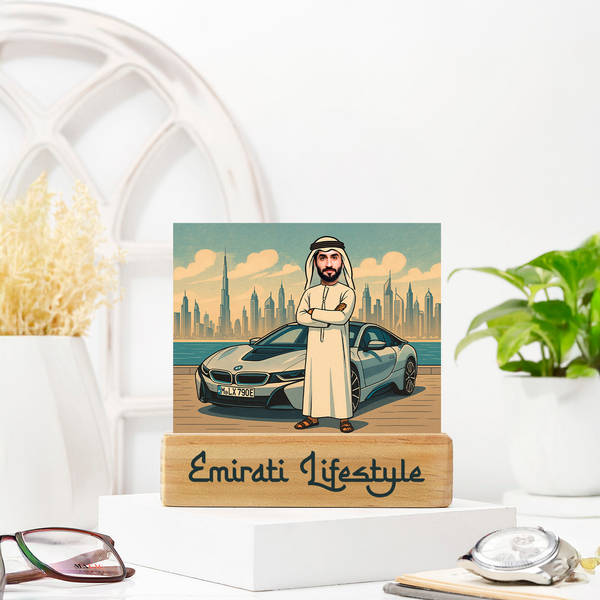 Emirati Lifestyle Personalized Sheikh Caricature